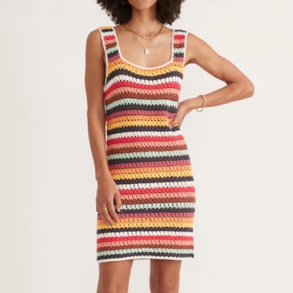 Marine Layer Fiona Crochet Dress in Multi Stripe size XS